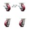 Service Caster 5 Inch Kingpinless Poly on Aluminum Wheel Caster Swivel Locks 2 Brakes SCC, 4PK SCC-KP30S520-PAR-SLB-BSL-2-BSL-2 - alternate 1